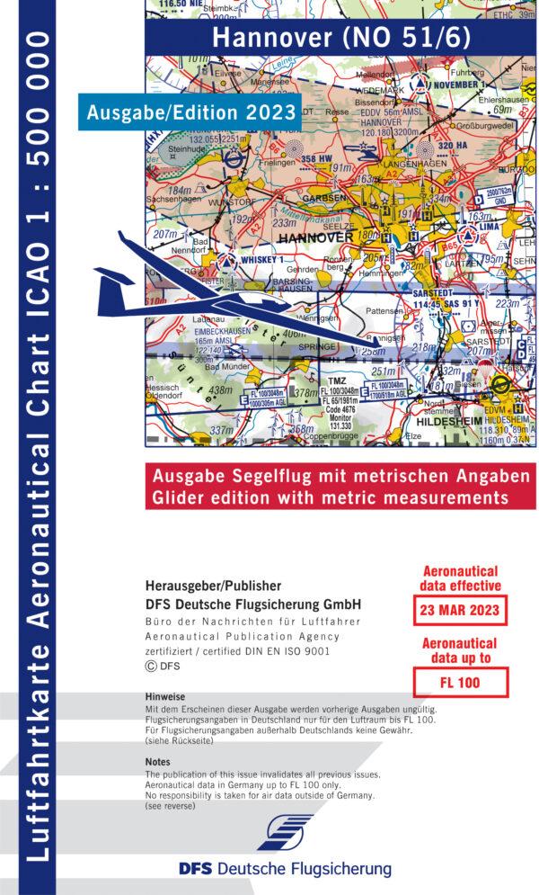 ICAO Karte Hannover 2023 Segelflug