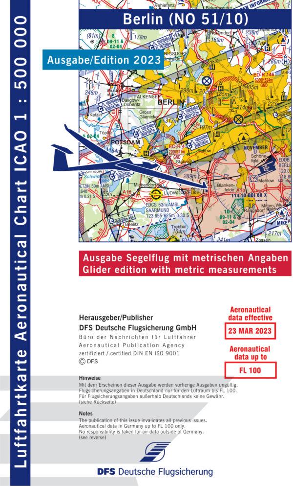 ICAO Karte Berlin 2023 Segelflug