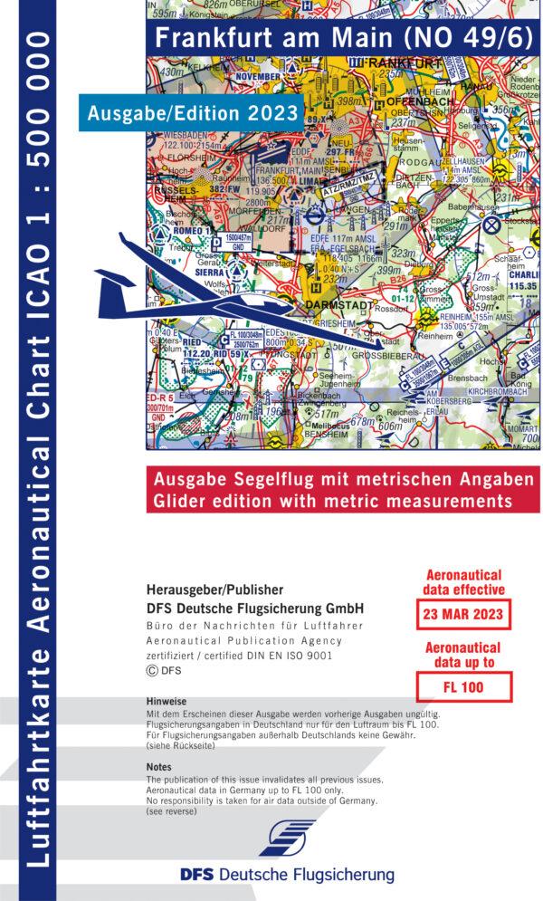 ICAO Karte Frankfurt 2023 Segelflug