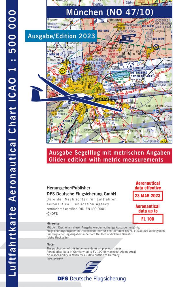 ICAO Karte München 2023 Segelflug