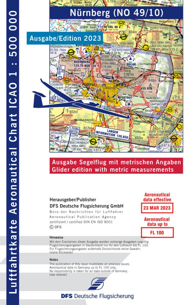 ICAO Karte Nürnberg 2023 Segelflug