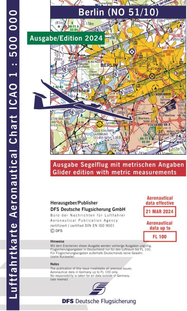 ICAO Karte Berlin 2024 Segelflug