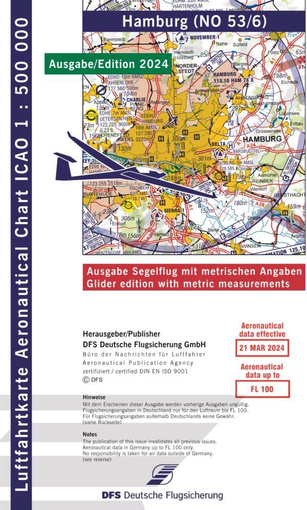 ICAO Karte Hamburg 2024 Segelflug