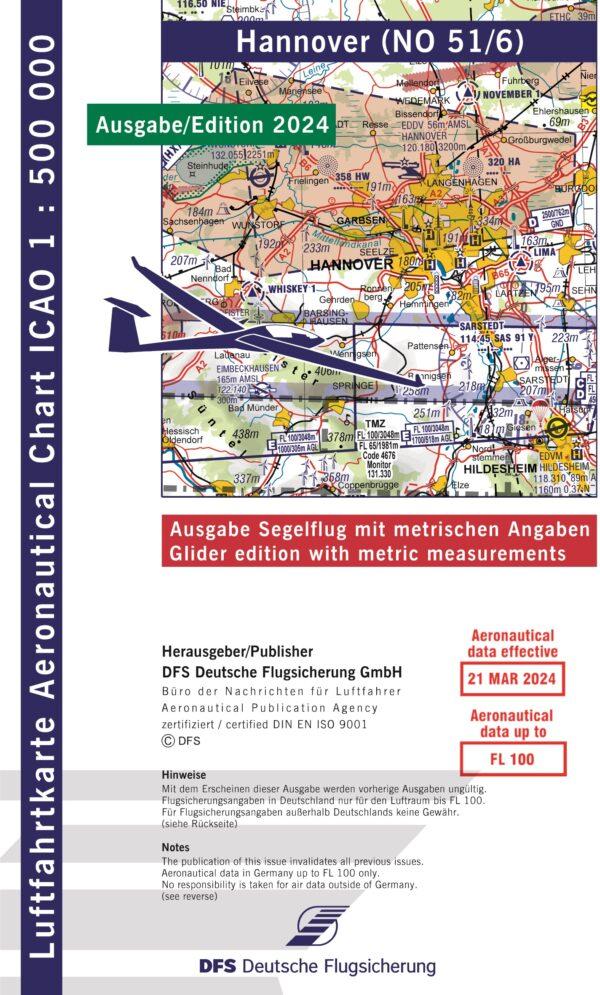 ICAO Karte Hannover 2024 Segelflug