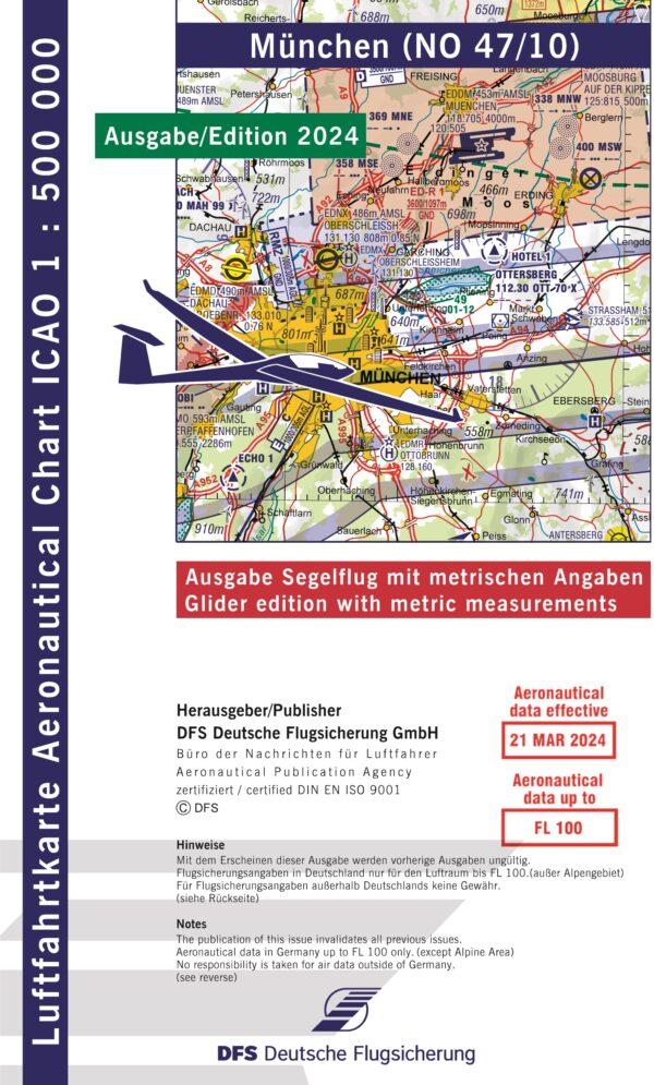 ICAO Karte München 2024 Segelflug