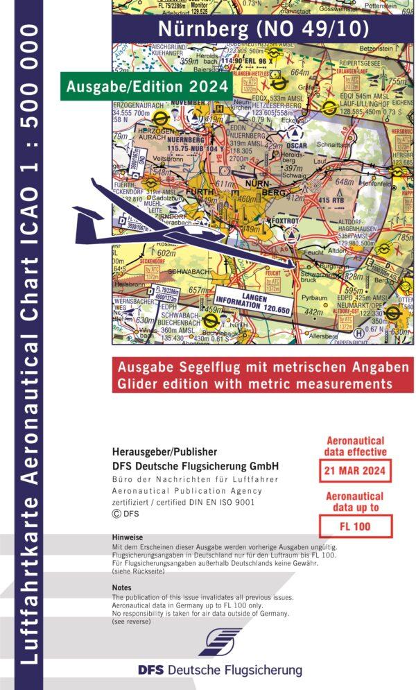 ICAO Karte Nürnberg 2024 Segelflug