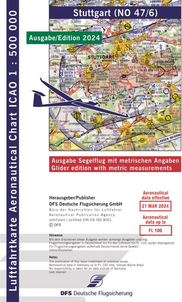 ICAO Karte Stuttgart 2024 Segelflug